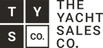 TYSC stacked Pantone Black C logo on transparent background